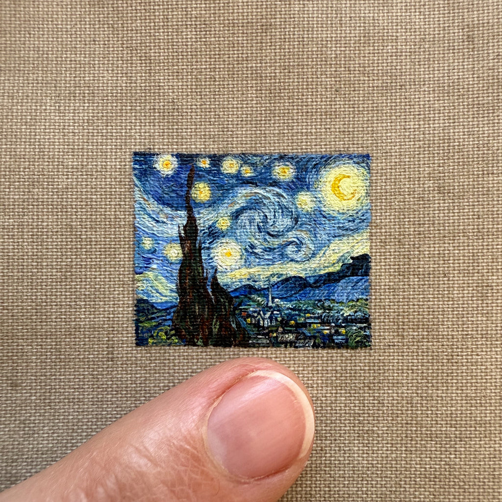 A miniature master study of Van Gogh’s “Starry Night”