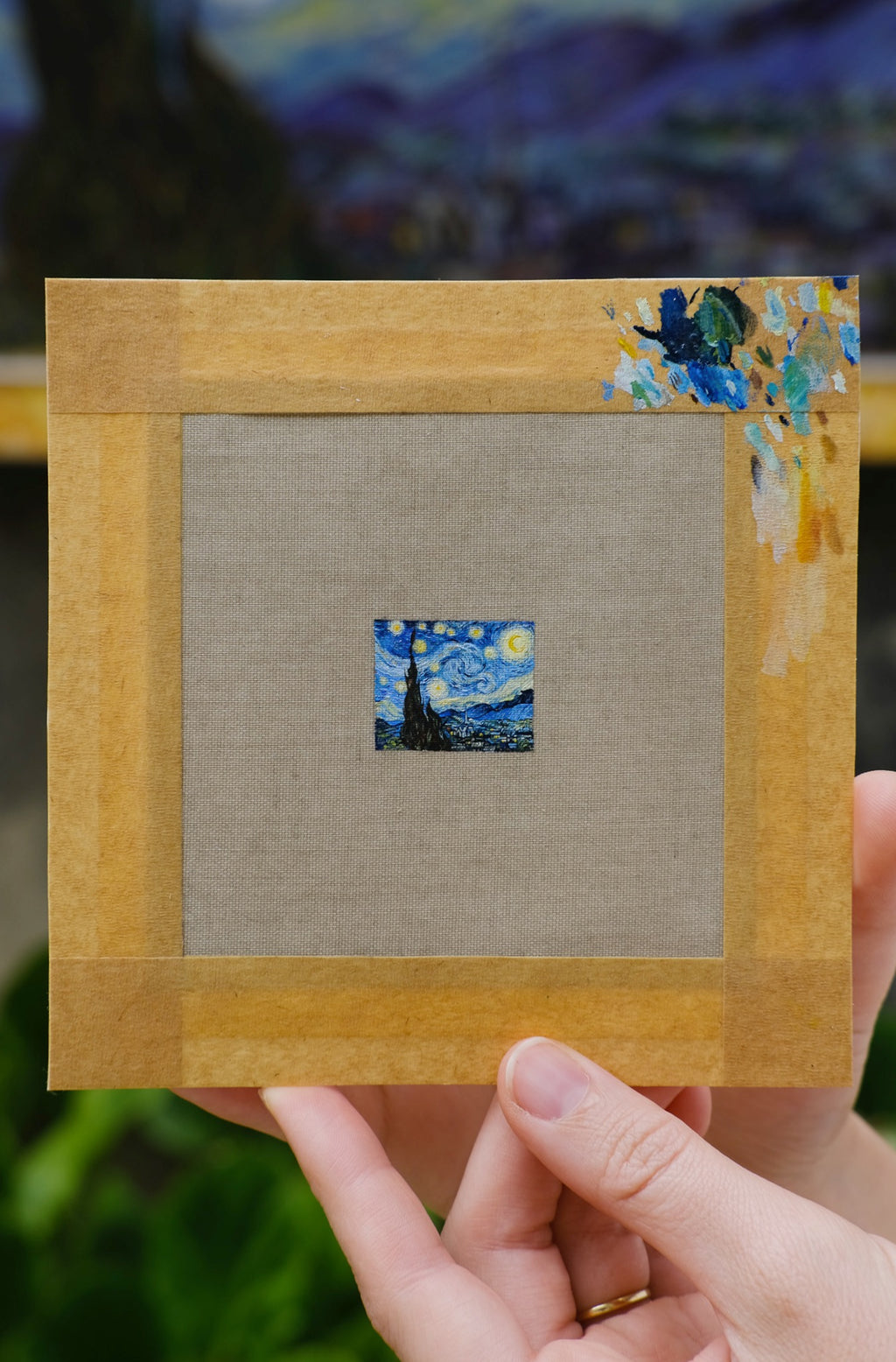 A miniature master study of Van Gogh’s “Starry Night”
