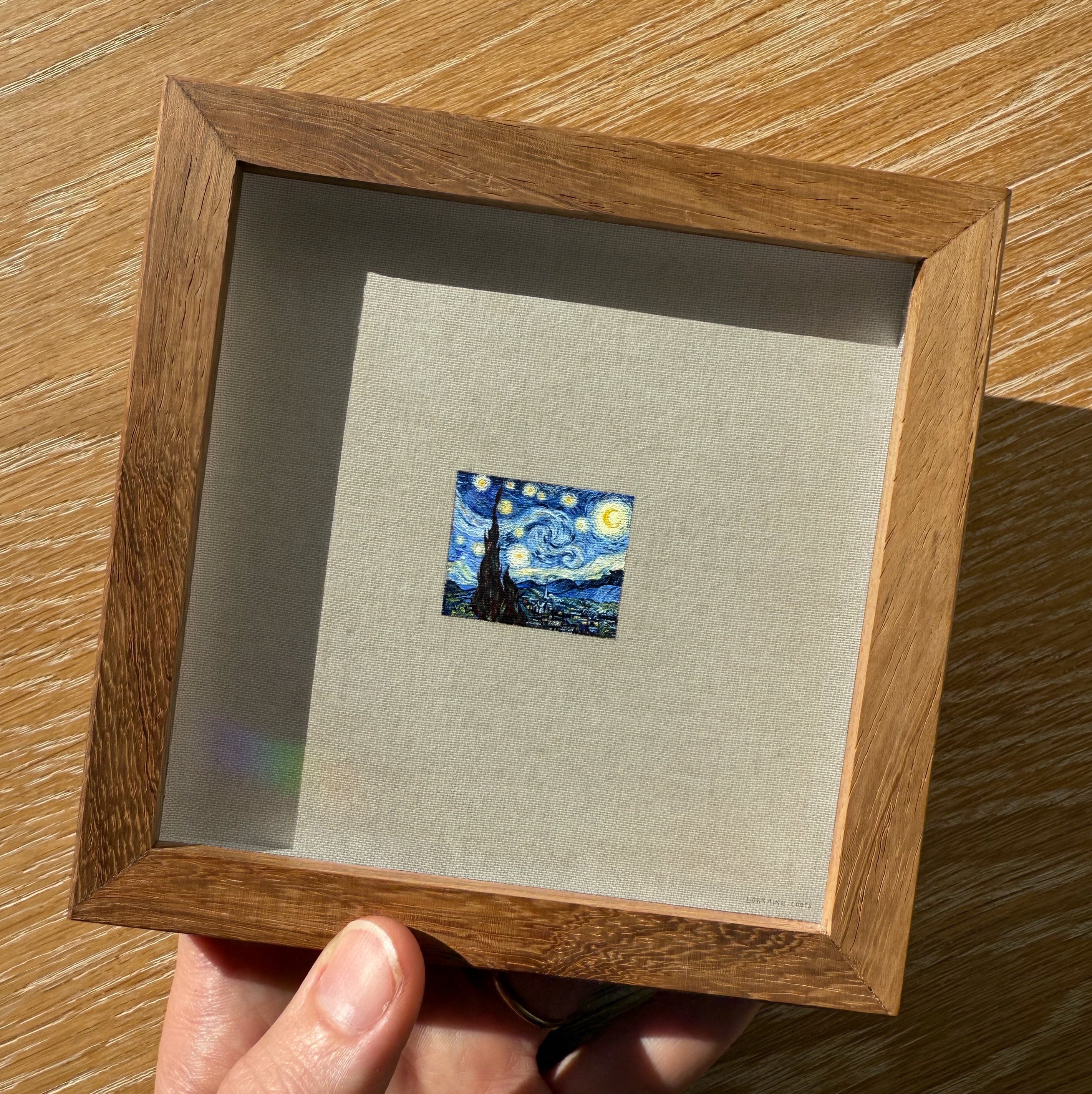 A miniature master study of Van Gogh’s “Starry Night”